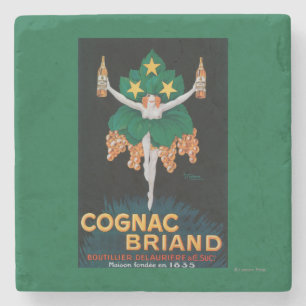 Cognac Briand Promotional Poster Stone Coaster