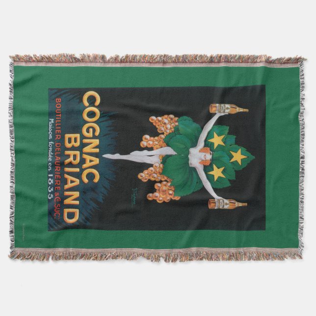 Cognac Briand Promotional Poster Throw Blanket (Front)