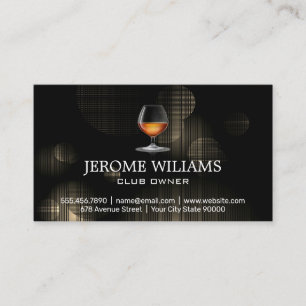 Cognac Drink Lights Backdrop Business Card