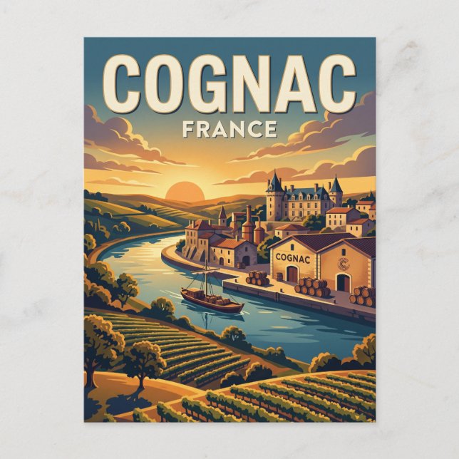 Cognac France Postcard (Front)