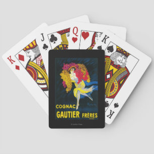 Cognac Gautier Promotional PosterFrance Playing Cards