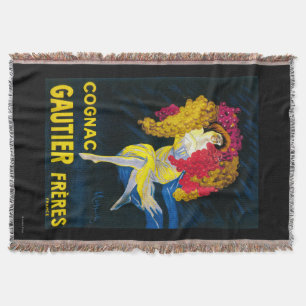 Cognac Gautier Promotional PosterFrance Throw Blanket