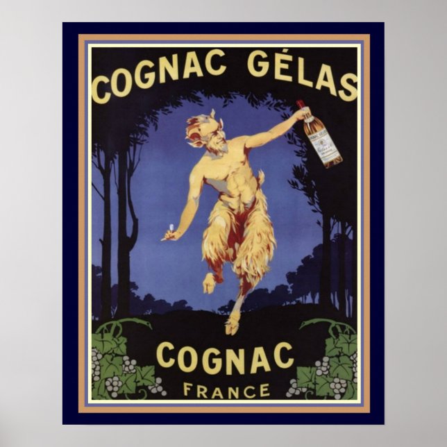 Cognac Gelas- France- Art Deco Poster 16 x 20 (Front)