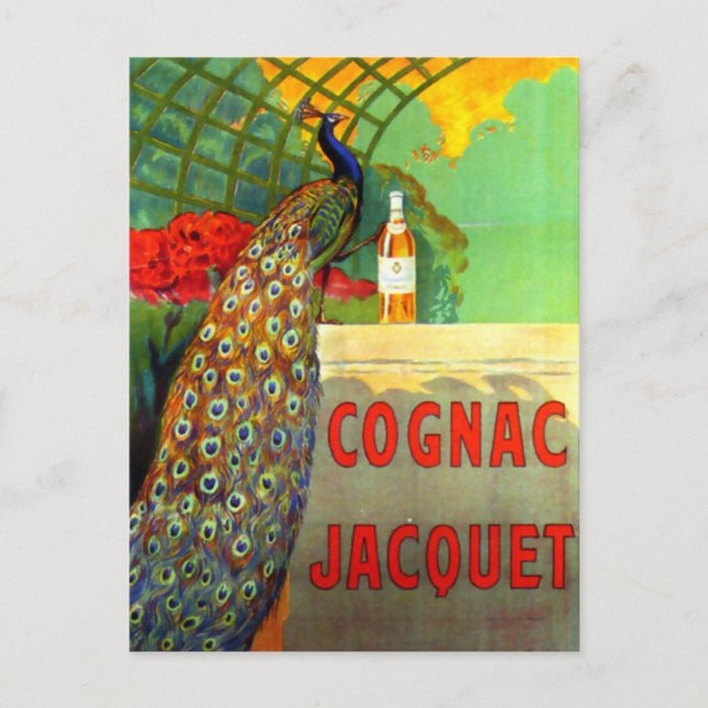Cognac Jacquet Vintage Advertising Poster Postcard (Front)
