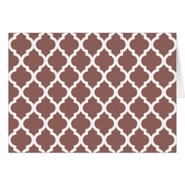 Cognac Leather Brown Moroccan Tile Trellis (Front Horizontal)