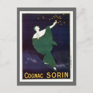 Cognac Sorin Vintage Wine Drink Ad Art Postcard