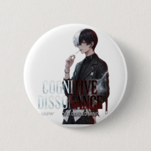 Cognitive Dissonance Aesthetic Anime Boy Art Butto 6 Cm Round Badge