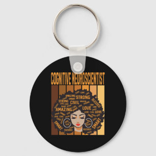 Cognitive Neuroscientist Powerful Black History Mo Key Ring