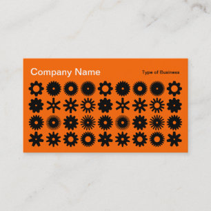 Cogs - Black on Orange Business Card