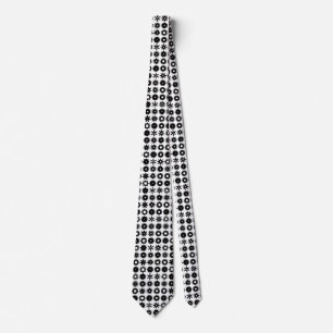 Cogs - Black on White Tie