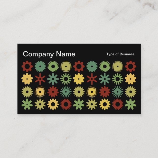 Cogs - Colours 03 Business Card (Front)