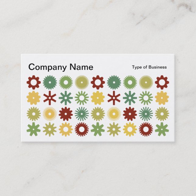 Cogs - Colours 03 Business Card (Front)