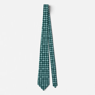 Cogs - Light Blue Green on Dark Green Tie