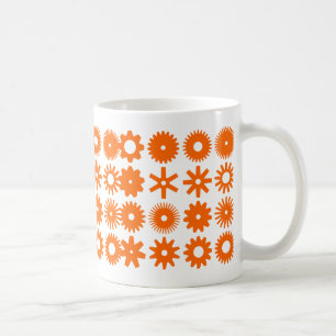 Cogs - Orange on White Coffee Mug