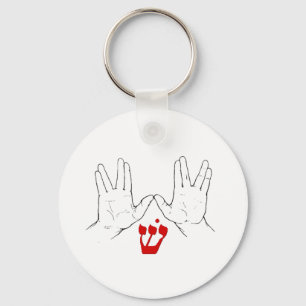 Cohanim (Kohan) Hands with SHIN Key Ring