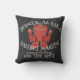 Coho Chinook Alaska Souvenir Travel Vacation Fish Cushion