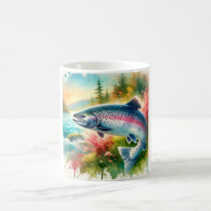 Coho salmon 180724AREF119 - Watercolor Coffee Mug