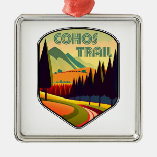 Cohos Trail New Hampshire Colours Metal Tree Decoration