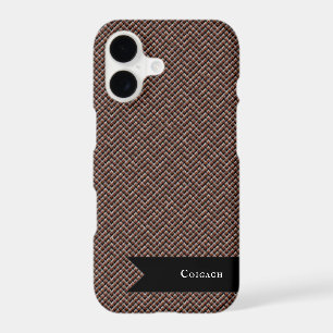Coigach Tweed Rustic Gun Club Check iPhone Case