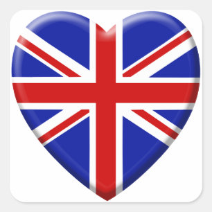 coil flag the United Kingdom England Square Sticker