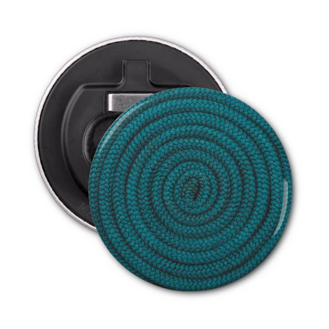 Coiled Blue Rope Bottle Opener (Front)