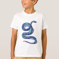 Coiled Blue Snake