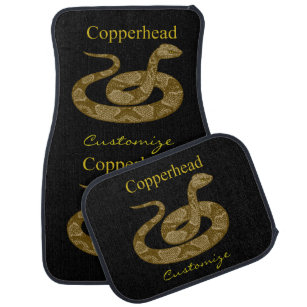 Coiled Copperhead Snake Thunder_Cove Car Mat
