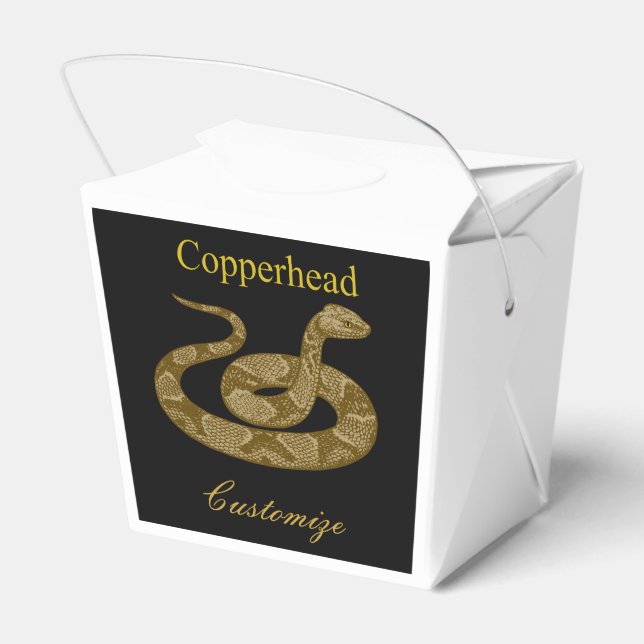 Coiled Copperhead Snake Thunder_Cove Favour Box (Back Side)