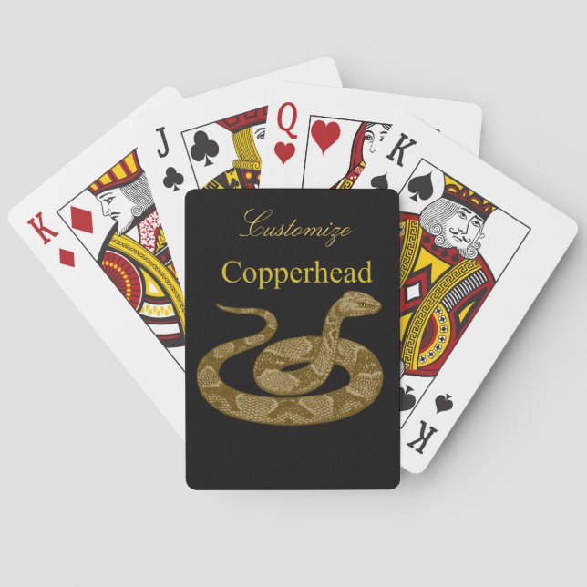 Coiled Copperhead Snake Thunder_Cove Playing Cards (Back)
