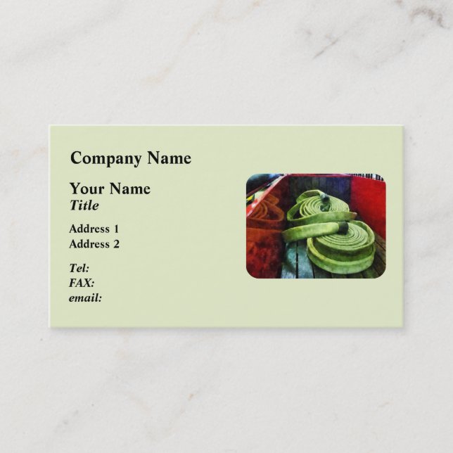 Coiled Fire Hoses Business Card (Front)