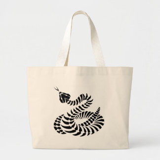 Coiled Rattlesnake Bones Large Tote Bag