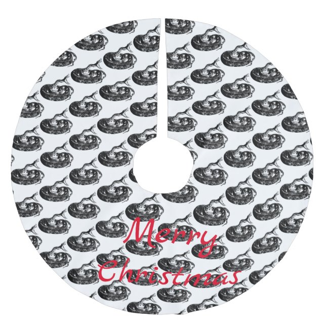 Coiled Rattlesnake Thunder_Cove Brushed Polyester Tree Skirt (Front)