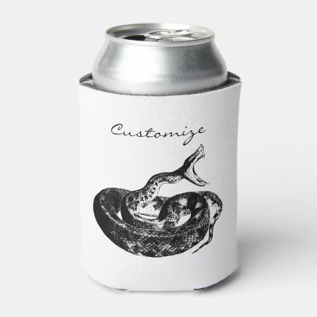 Coiled Rattlesnake Thunder_Cove Can Cooler (Can Front)