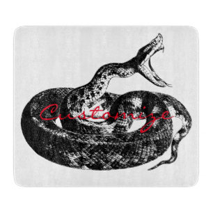 Coiled Rattlesnake Thunder_Cove Cutting Board