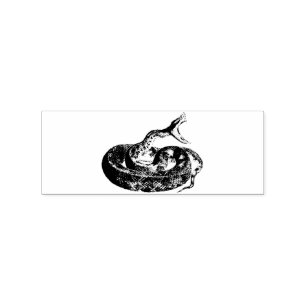 Coiled Rattlesnake Thunder_Cove Rubber Stamp