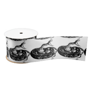 Coiled Rattlesnake Thunder_Cove Satin Ribbon