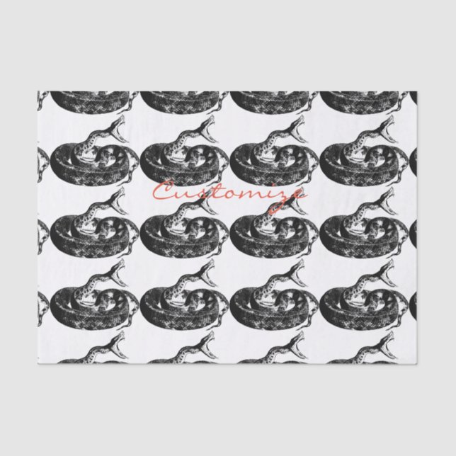 Coiled Rattlesnake Thunder_Cove Tissue Paper (Front)