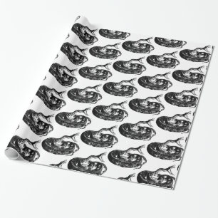 Coiled Rattlesnake Thunder_Cove Wrapping Paper