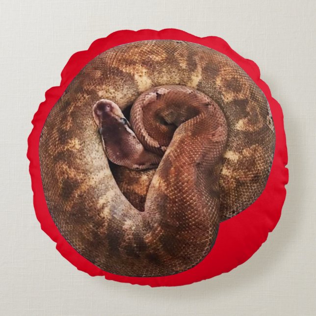 Coiled Serpent Round Cushion (Front)
