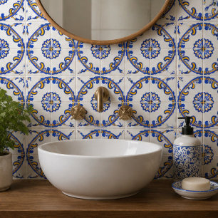 Coimbra Crown Vintage Portuguese Mediterranean Tile