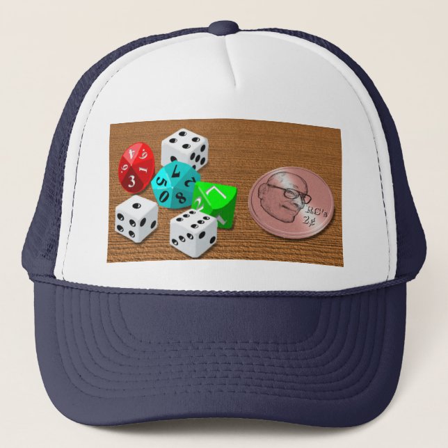 Coin and Dice Trucker Hat (Front)