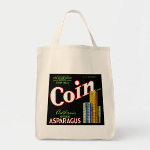 Coin California Asparagus Label Tote Bag