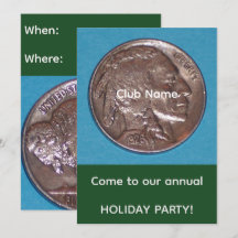 Coin Club Party Holiday Card