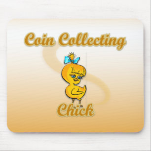Coin Collecting Chick Mouse Pad