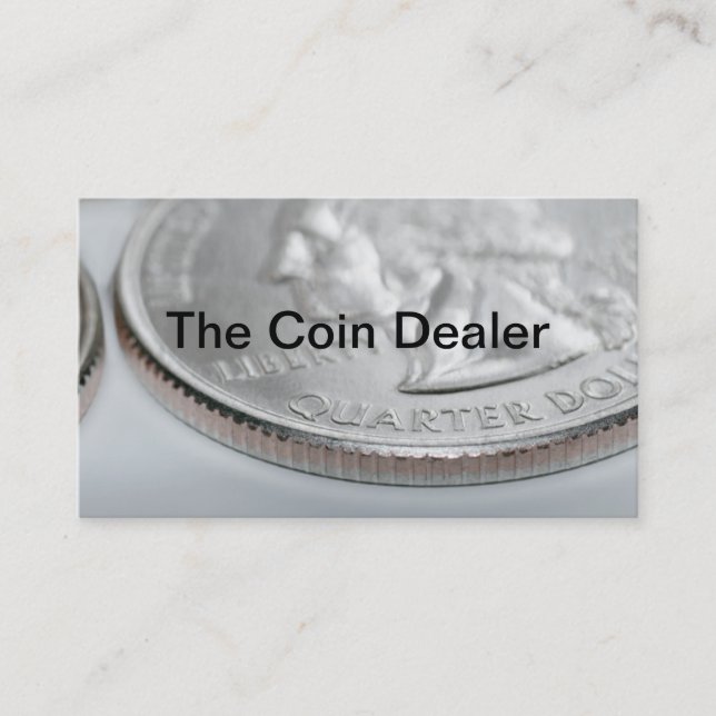 Coin Collector And Dealer Business Card (Front)