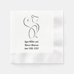 Coin edge Wedding Napkins