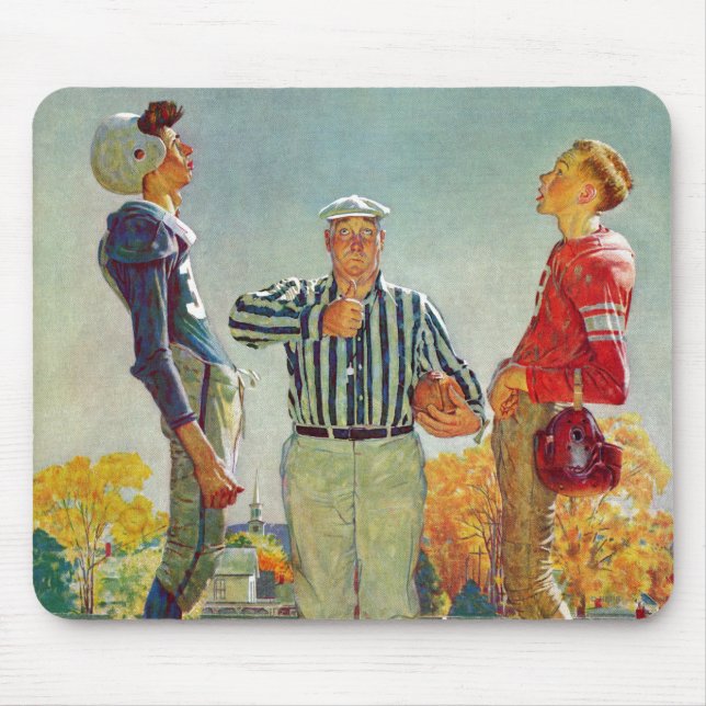 Coin Toss by Norman Rockwell Mouse Pad (Front)