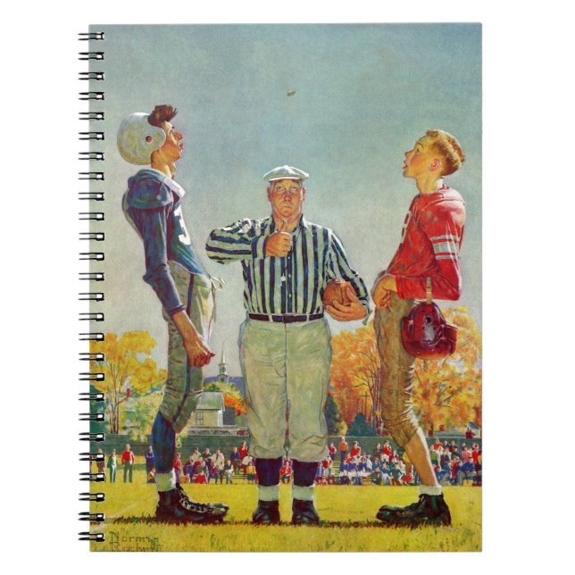 Coin Toss by Norman Rockwell Spiral Notebook (Front)