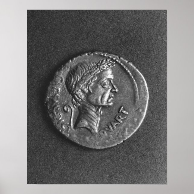 Coin with a portrait of Julius Caesar Poster (Front)