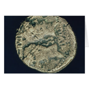 Coin with heads of Julius Caesar  and Augustus